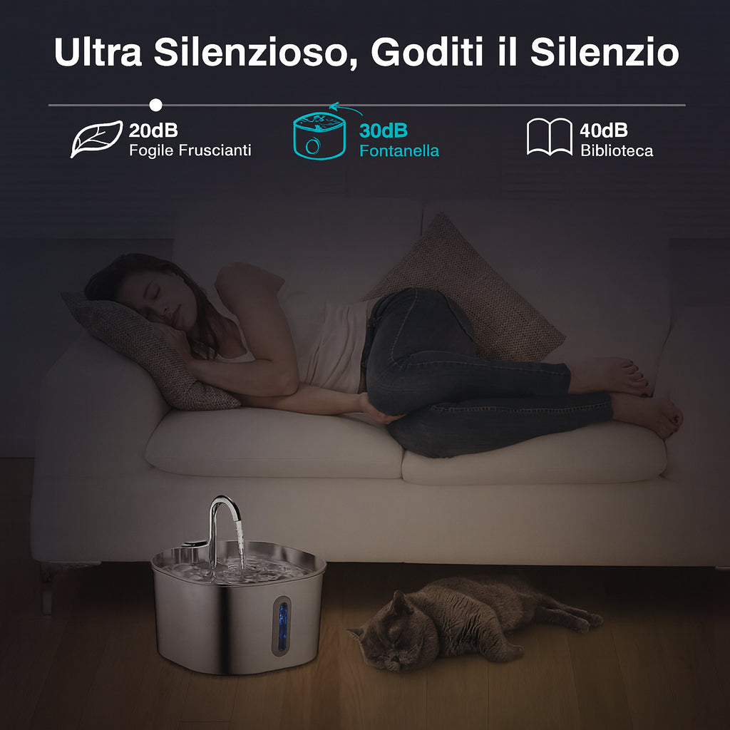 Miaulo™️ - Fontanella per Gatti 2,2L