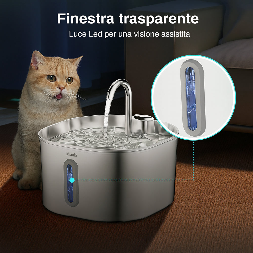 Miaulo™️ - Fontanella per Gatti 2,2L