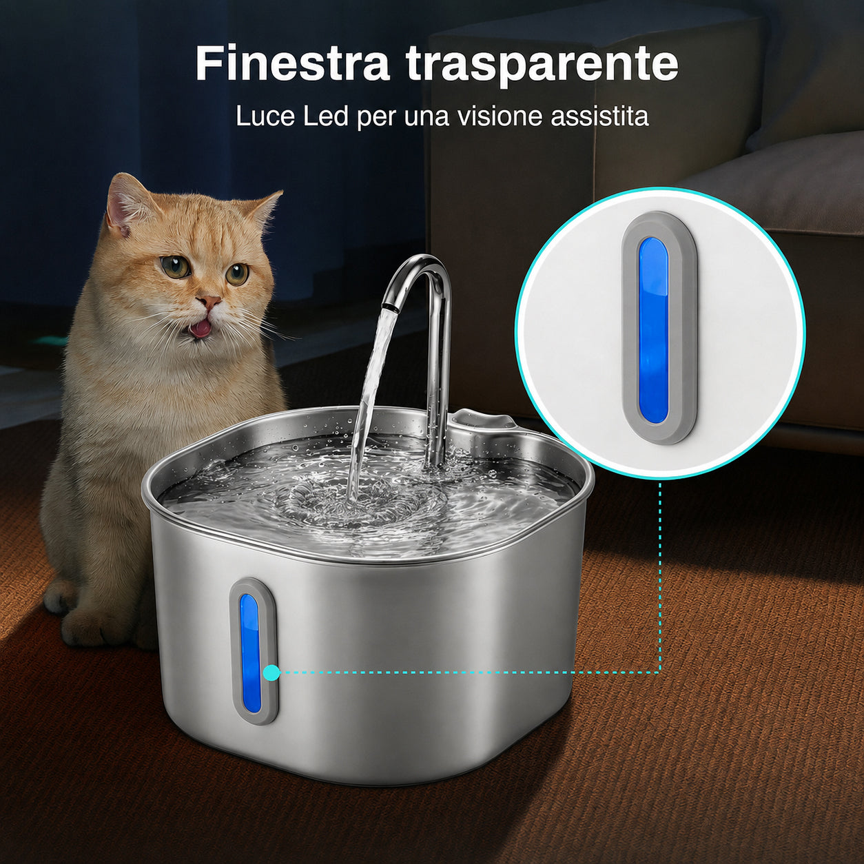 Miaulo™️ - Fontanella per Gatti 2,2L